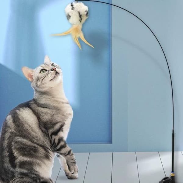 猫 おもちゃ 伸縮式スマート猫じゃらし棒