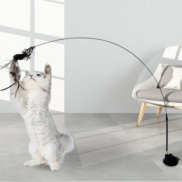 猫 おもちゃ 伸縮式スマート猫じゃらし棒