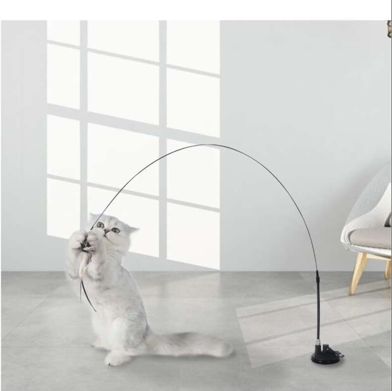 猫 おもちゃ 伸縮式スマート猫じゃらし棒
