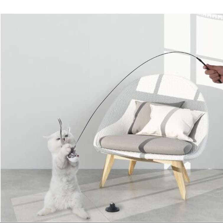 猫 おもちゃ 伸縮式スマート猫じゃらし棒