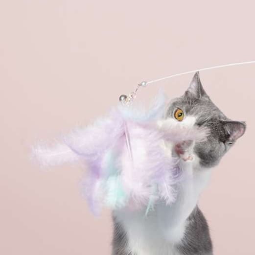 猫 おもちゃ 天使の羽根付き もふもふ仙女猫じゃらし