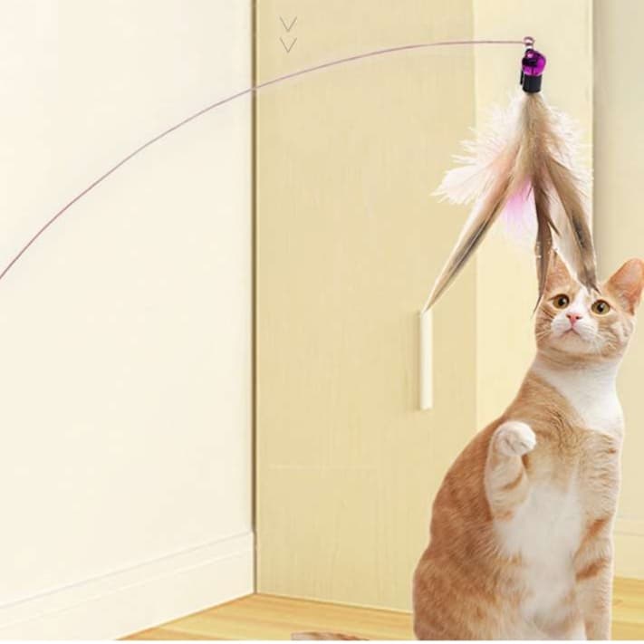猫 おもちゃ 羽根付き仙人の杖 猫じゃらし