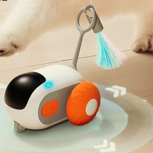猫 おもちゃ 自動巡回式 猫じゃらしロボット