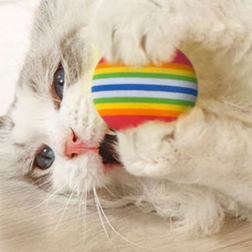 猫 おもちゃ やわらか弾む ボール型猫じゃらし