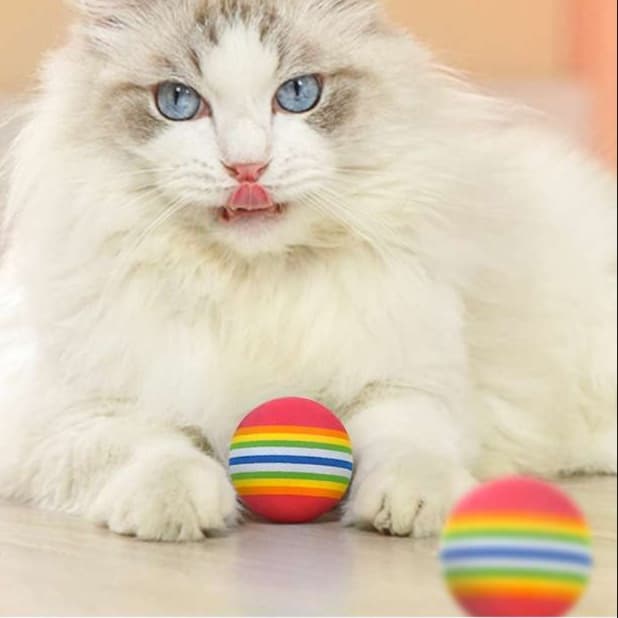 猫 おもちゃ やわらか弾む ボール型猫じゃらし