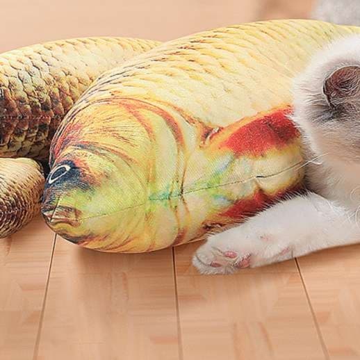 猫 おもちゃ お魚まったり抱き枕 猫じゃらし