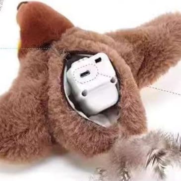 猫 おもちゃ モフモフ小鳥の電動じゃらし