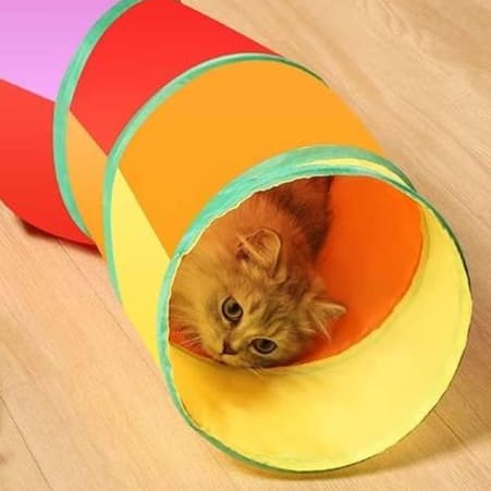 猫 おもちゃ 折りたためる トンネル型 キャットハウス