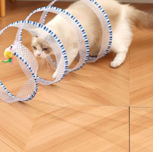 猫 おもちゃ トンネル型じゃれ猫 スパイラルチューブ