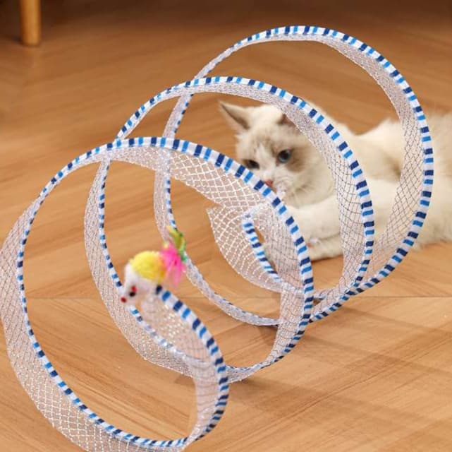 猫 おもちゃ トンネル型じゃれ猫 スパイラルチューブ