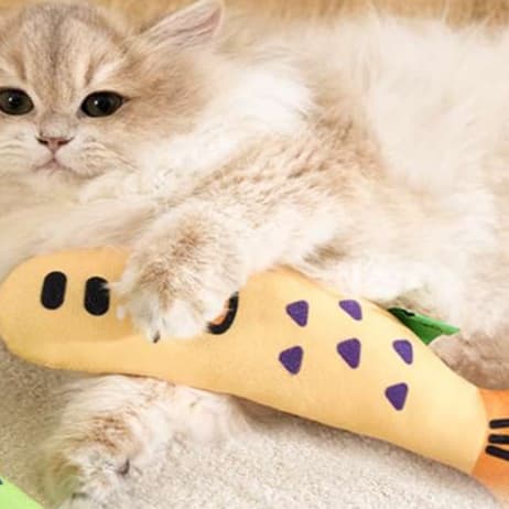 猫 おもちゃ もふもふお魚けりぐるみ