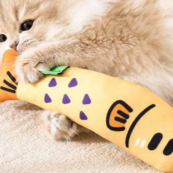 猫 おもちゃ もふもふお魚けりぐるみ