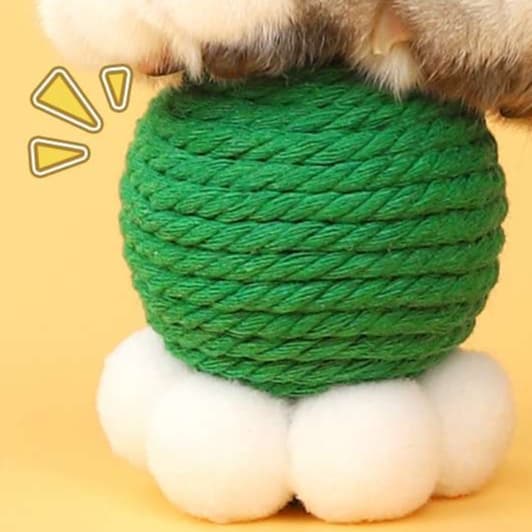 猫 おもちゃ お花のコットンボール・ねこじゃらし