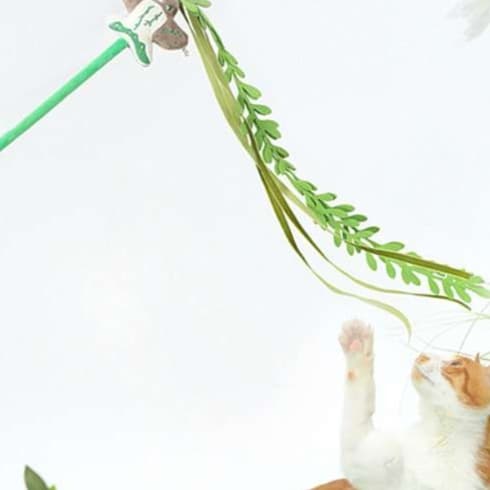 猫 おもちゃ 優雅な柳葉のじゃらし棒