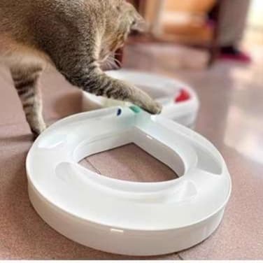 猫 おもちゃ 無限ループ型 玉転がし猫じゃらし