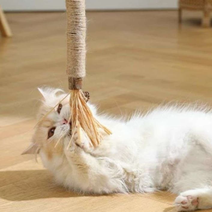 猫 おもちゃ 職人こだわりの天然麻の猫じゃらし棒