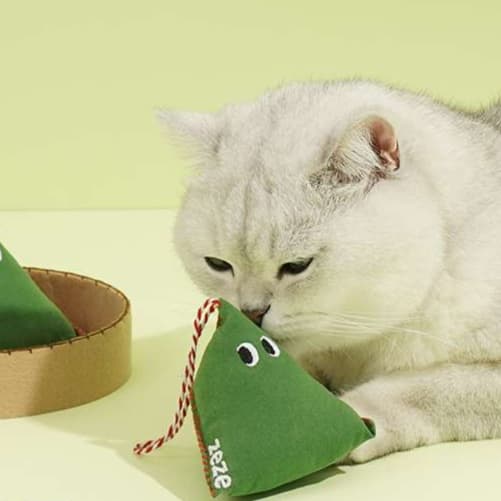 猫 おもちゃ 粽（ちまき）型の遊び心猫じゃらし