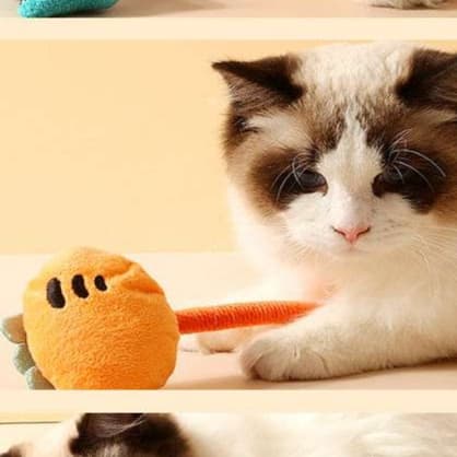 猫 おもちゃ もこもこ玉付き ふわふわ猫じゃらし