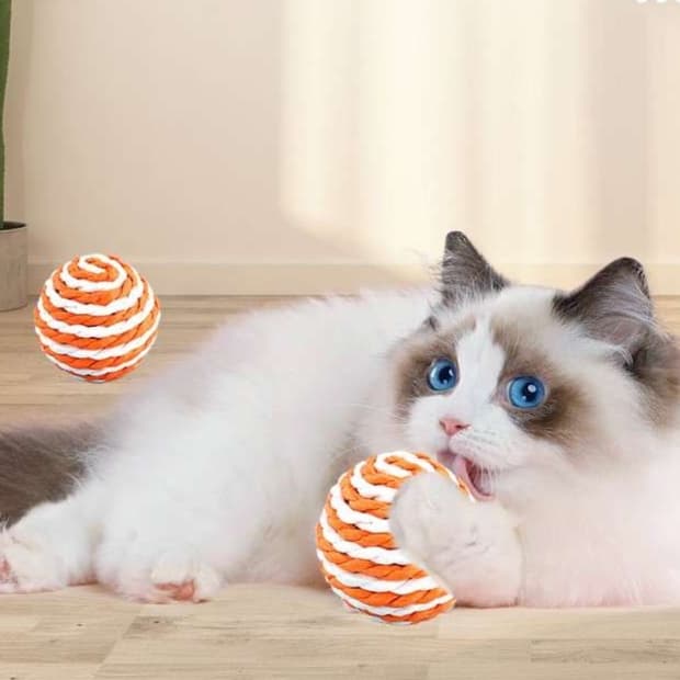 猫 おもちゃ 遊び心くすぐるまるまる麻球（まきゅう）