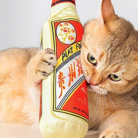 猫 おもちゃ お酒型 もちもち猫じゃらし