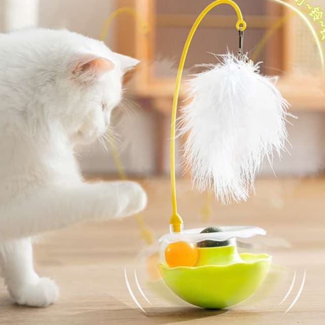 猫 おもちゃ 不倒のくるくる猫じゃらし ターンボール