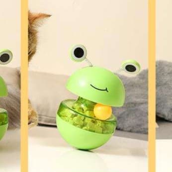 猫 おもちゃ ゆらゆらフロッグボール おやつ遊び猫じゃらし
