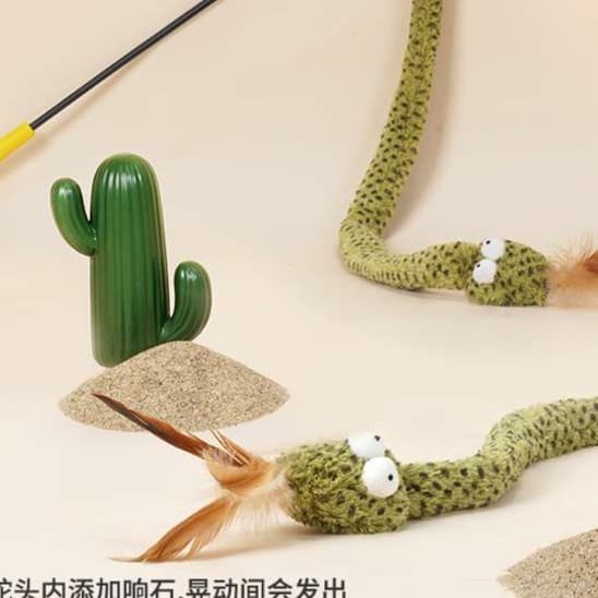 猫 おもちゃ メキシカンヘビくん猫じゃらし