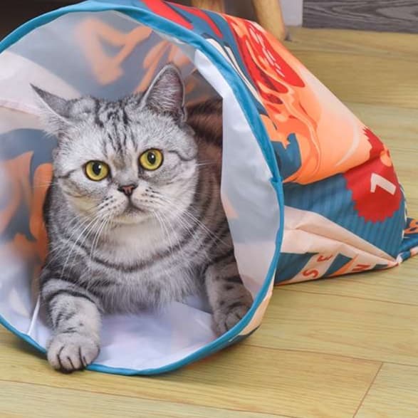 猫 おもちゃ 秘密基地トンネル 猫じゃらし
