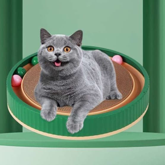 猫 おもちゃ 回転式円盤 爪とぎ遊具