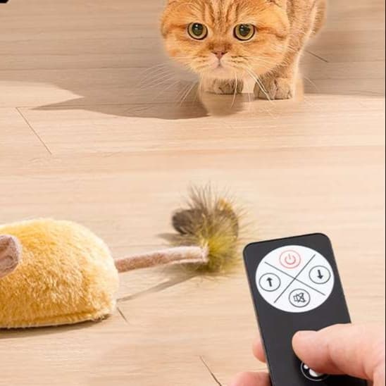 猫 おもちゃ リモコン操作式 ネズミ型猫じゃらし