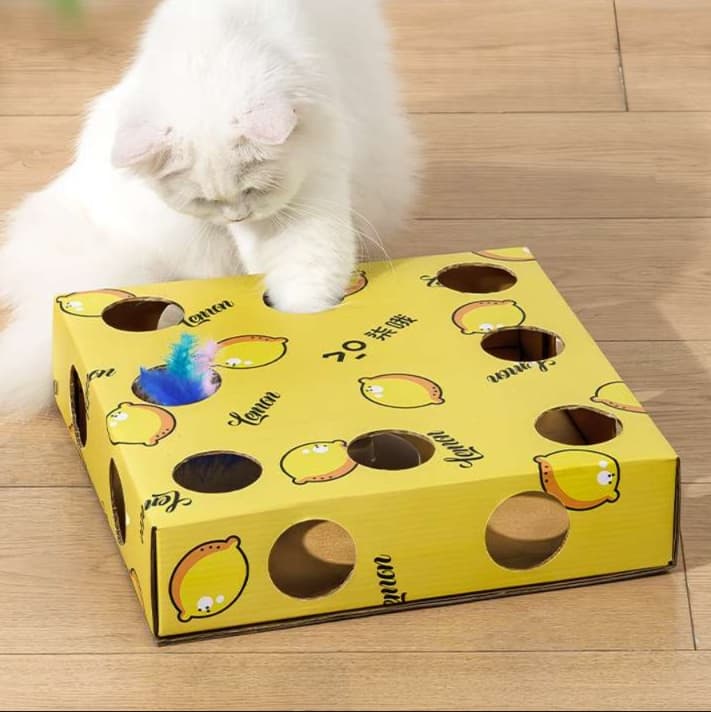 猫 おもちゃ もぐもぐボックス猫じゃらし遊び