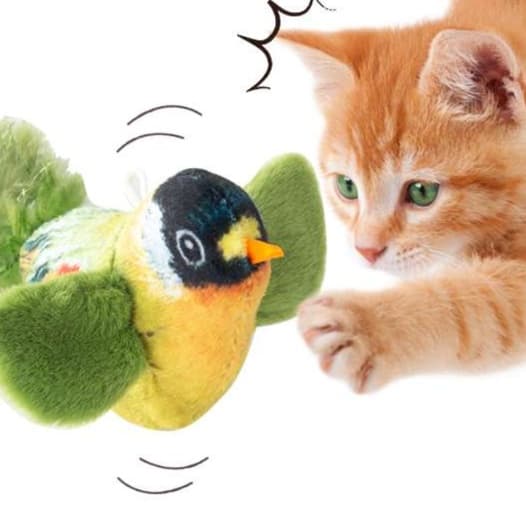 猫 おもちゃ 鳴き声付き小鳥の遊び心じゃらし