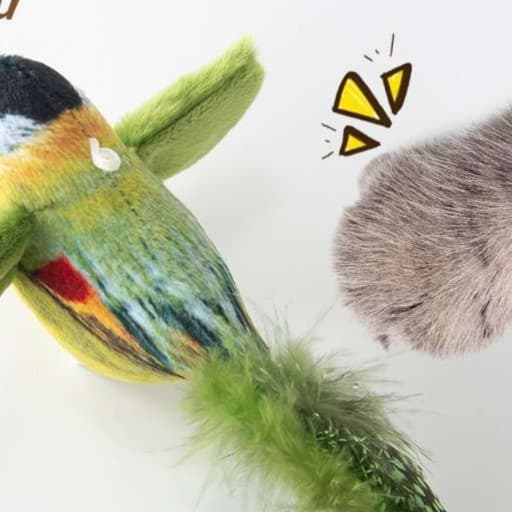 猫 おもちゃ 鳴き声付き小鳥の遊び心じゃらし