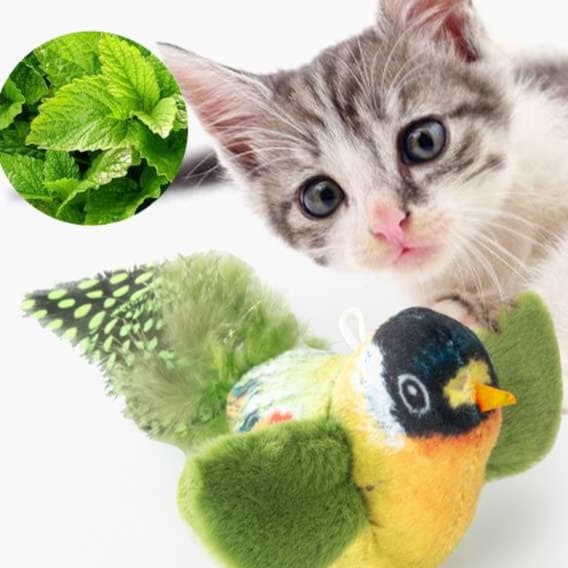 猫 おもちゃ 鳴き声付き小鳥の遊び心じゃらし