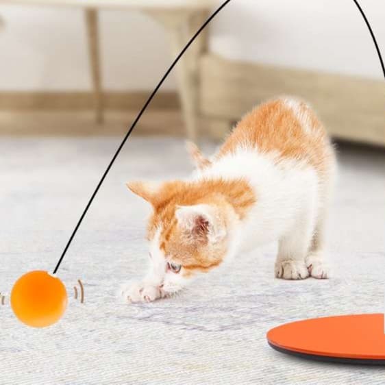 猫 おもちゃ 自動回転スイング猫じゃらし