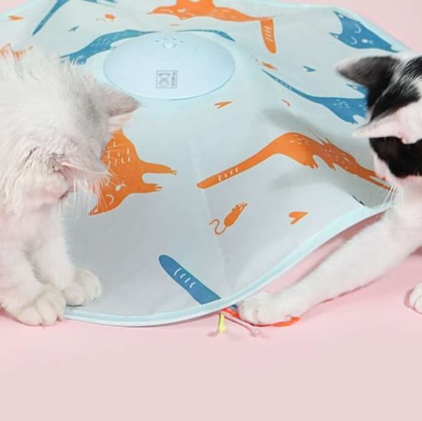 猫 おもちゃ くるくるマット型猫じゃらし