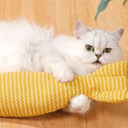 猫 おもちゃ もちもちお魚の癒やし枕