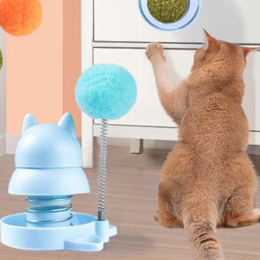 猫 おもちゃ くるくる回転 猫じゃらし 