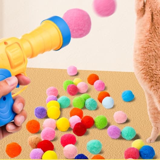 猫 おもちゃ ふわポン！ねこ遊び射的セット