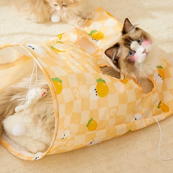 猫 おもちゃ 穴あき袋で遊ぼう！もぐりん猫じゃらし