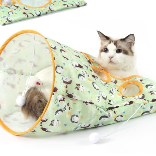 猫 おもちゃ 猫ちゃんの穴あきトンネル袋
