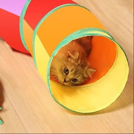 猫 おもちゃ コンパクト収納 トンネル型 猫じゃらし