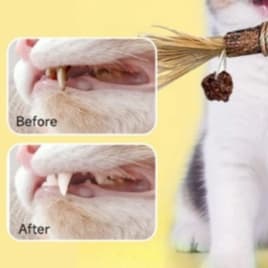 猫 おもちゃ 天然麻と木の実の歯磨き猫じゃらし