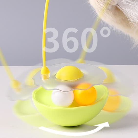 猫 おもちゃ 倒れない回転おきあがりじゃらし