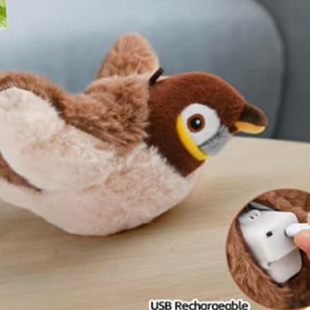 猫 おもちゃ 鳴き声付きぬいぐるみ型猫じゃらし