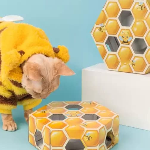 猫 おもちゃ はちみつハウスの自動猫じゃらし