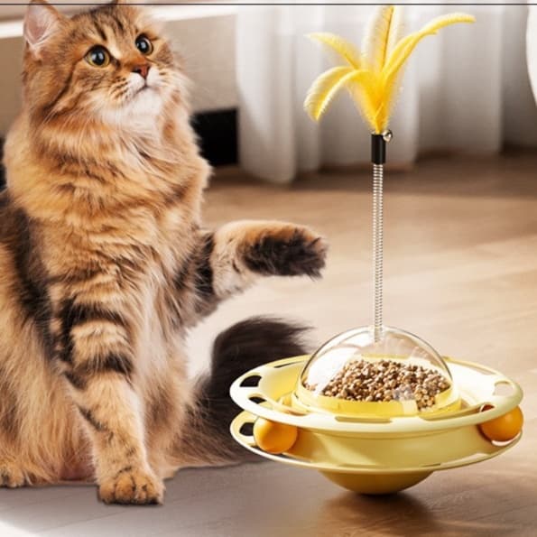 猫 おもちゃ くるくる回転 猫のごきげんじゃらし