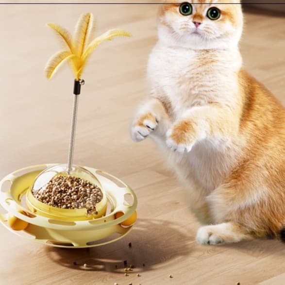 猫 おもちゃ くるくる回転 猫のごきげんじゃらし