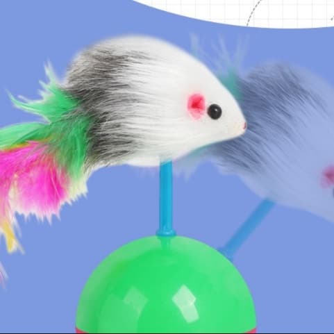 猫 おもちゃ くるくるネズミ ゆらゆらボール
