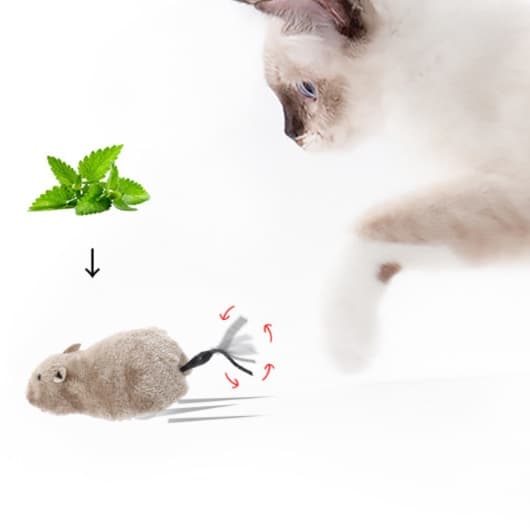 猫 おもちゃ 上質ウールのネコ遊びねずみちゃん